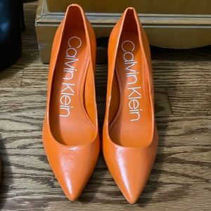 Orange Calvin Klein Pumps